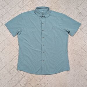 Kuhl Shirt Mens XL Blue Polar Optimizr Button Up Light Performance Stretch